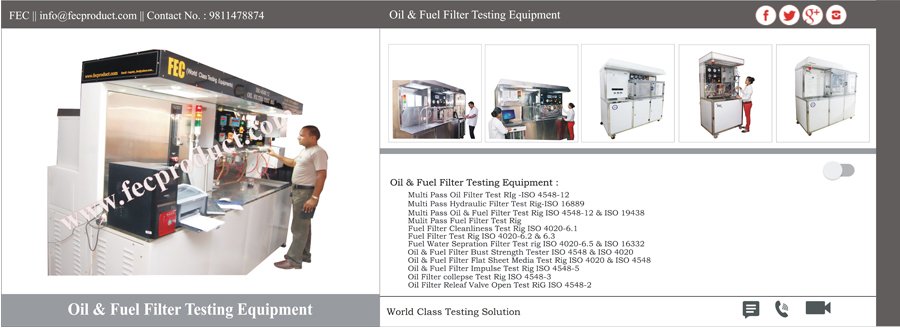 oil filter collapse test rig iso 4548 3